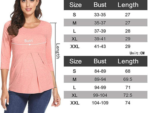 Cotton Maternity Tops Short Sleeves T-Shirts Breastfeeding Clothes-TB00575-Veeddydropshipping