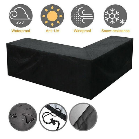 Waterproof Rattan Corner Furniture Cover-HA01142-Veeddydropshipping