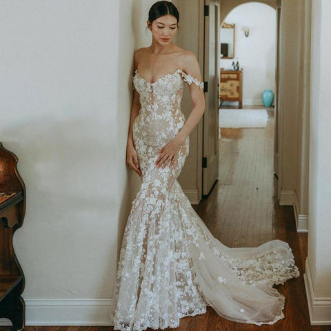 Sexy Strapless Mermaid Wedding Dress-WF01562-Veeddydropshipping