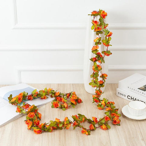 Rose Artificial Flowers Christmas Garland-HA00715-Veeddydropshipping
