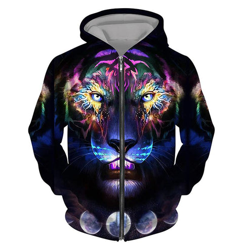 Printed Hooded Sweatshirt Sport Coat Pullover Fashion-MF00330-Veeddydropshipping