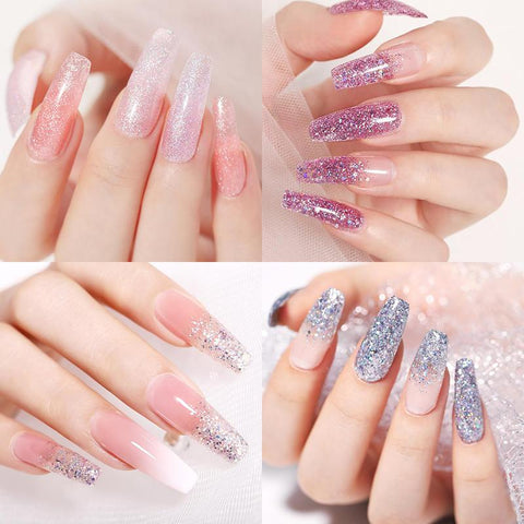 30ML Acryl Gel Nail Art Extension Reflective Glitter Poly UV -BH01001-Veeddydropshipping