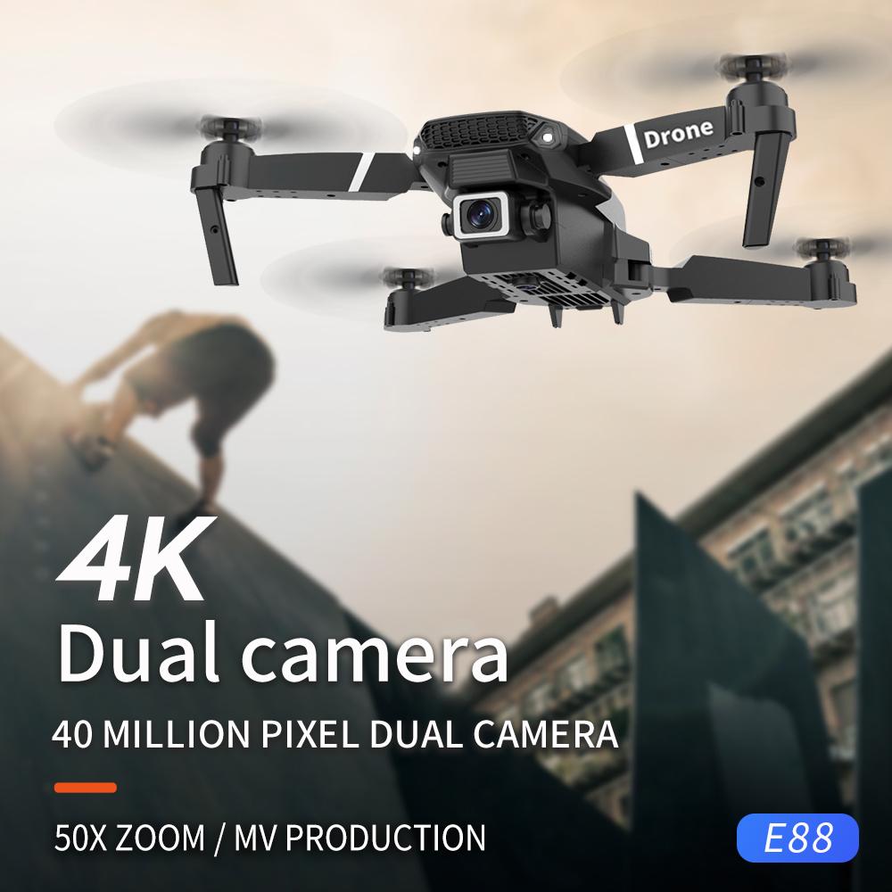 Professional Drone E88 4k wide-angle HD camera WiFi fpv height Hold Foldable RC-TB01389-Veeddydropshipping