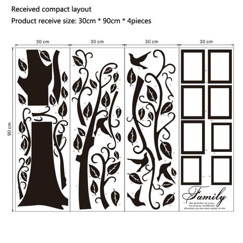 3D DIY Photo Tree PVC Family Wall Stickers-HA00227-Veeddydropshipping