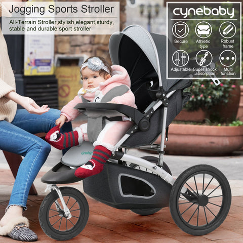 Jogging Stroller Foldable Jogging Stroller Single Toddler Stroller Jogging-TB00406-Veeddydropshipping