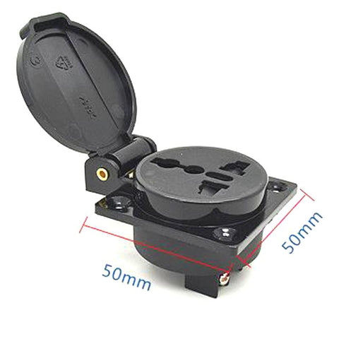 Black blue universal industry safety outlet 10A 250V IP44 CE Multi-function waterproof dusrproof -CE00154-Veeddydropshipping