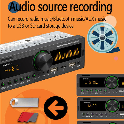 1 DIN Car Radio SWM-80A Audio Copy Locator Auto Stereo Outdoor-AM00646-Veeddydropshipping