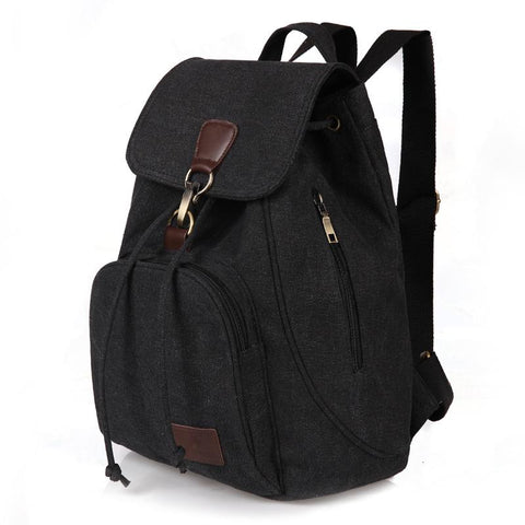 Cotton Women Travel Bag Fashion Drawstring Laptop School Bags-BS00061-Veeddydropshipping