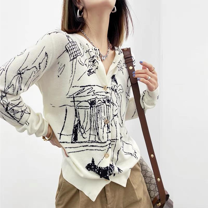 Ultra-Thin Wool Knitted Cardigan Women Sweater Coat-Veeddydropshipping