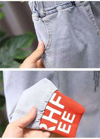 Autumn Spring Black Jeans for Boys Denim Trousers  Baby Boys-TB01286-Veeddydropshipping