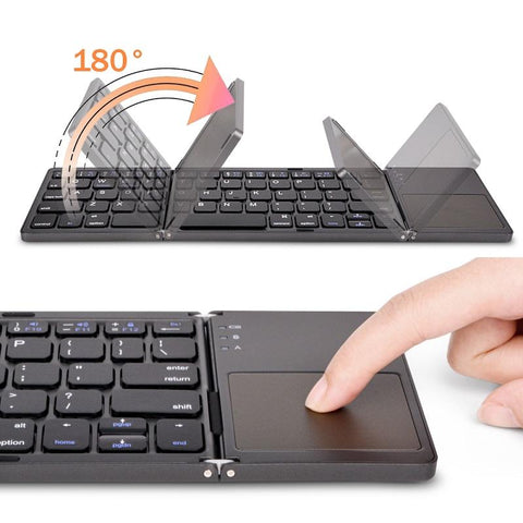 Wireless Folding Keyboard Bluetooth Keyboard With Touchpad-CO00005-Veeddydropshipping