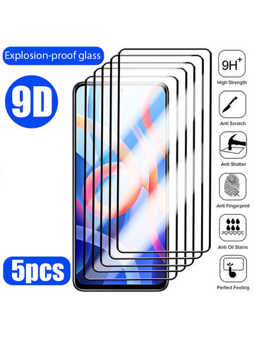 5PCS Screen Protector for Redmi Note 12 11 10 9 8 Pro Plus 5G 11S 10S 9S Tempered-PA00559-Veeddydropshipping