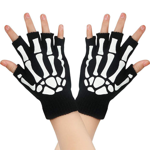 Warm Knitting Gloves Men Women Cycling Non-Slip Wrist Gloves Workout Half -OS01231-Veeddydropshipping