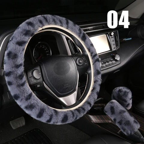 Cover Fur Imitation Rabbit Hair Soft Plush Gear Handbrake-AM01407-Veeddydropshipping