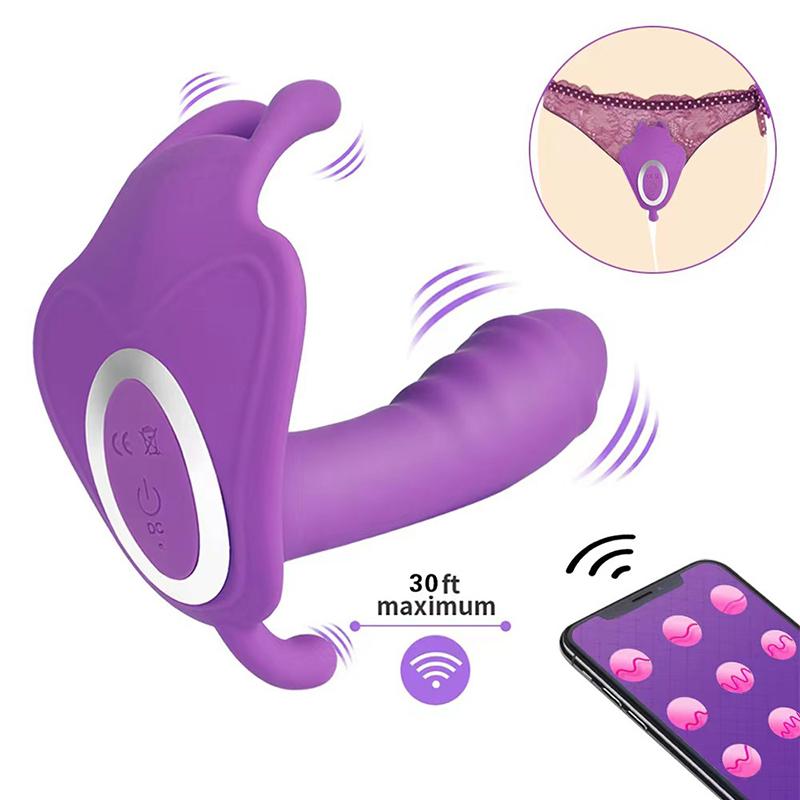 Wearable Panties Dildo Vibrators APP Wireless Remote Control Sex Toys -BH01259-Veeddydropshipping