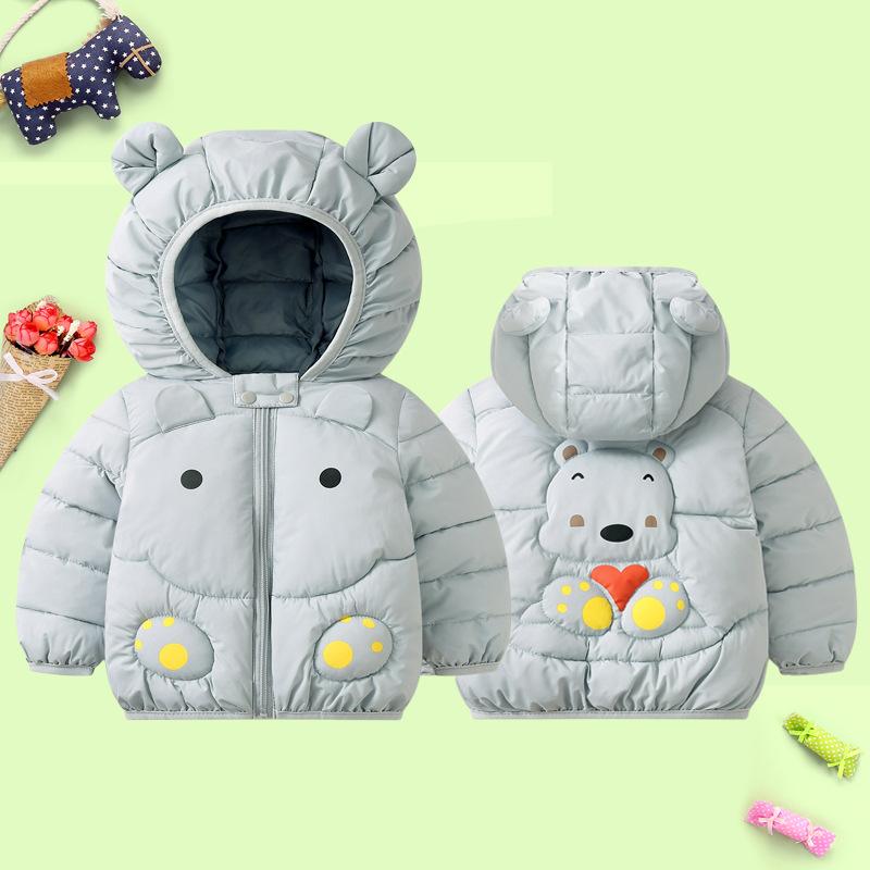 Baby Girls Winter Clothes Kids Ear Hoodie Coats-Veeddydropshipping