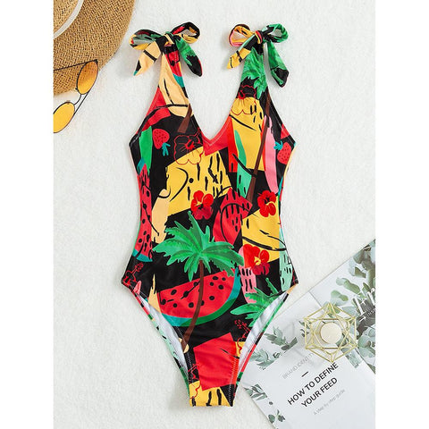 Sexy Print Swimwear Women 2023 One Piece Swimsuit Female Bathing Suit Summer -OS00122-Veeddydropshipping