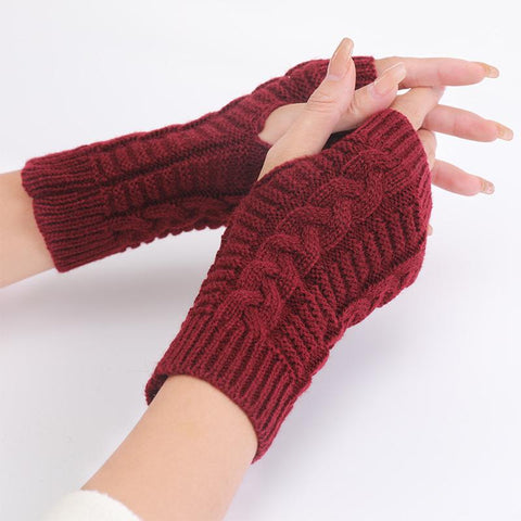 1 Pair Women Winter Warm Gloves Sexy Faux Rabbit Fur Hand Wrist Warmer Fingerless -OS01094-Veeddydropshipping