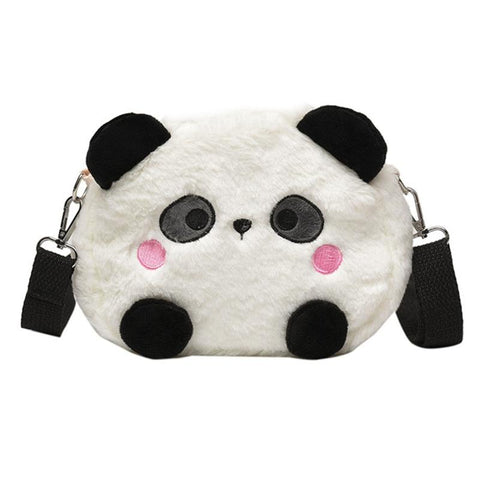 Cartoon Panda Cross Body Messenger Bag Plush Handbag Gift for-BS00300-Veeddydropshipping