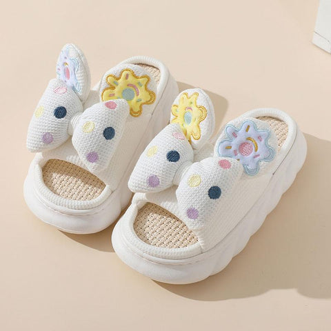 Women Indoor Slippers Breathable Hemp Cotton Home Shoes-BS01221-Veeddydropshipping