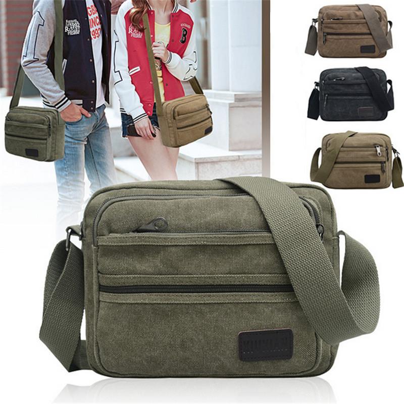 Shoulder Bag Canvas Outdoor Simple Wild Diagonal Unisex Single-BS00410-Veeddydropshipping