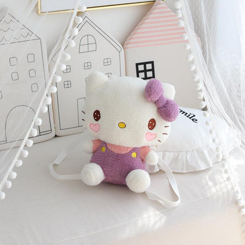 Kawaii Kitten Plush Backpacks Cute Stuffed Pink Purple Cartoon-TB00091-Veeddydropshipping