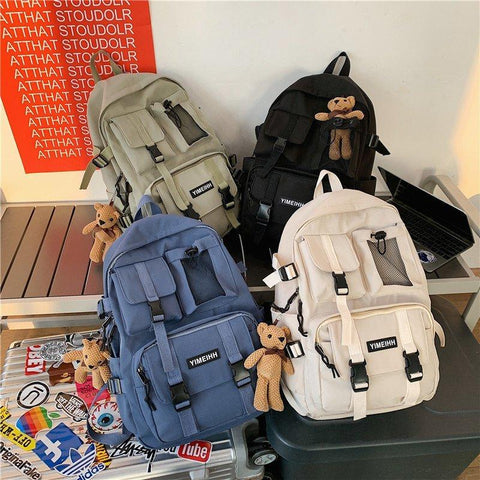 Insert Buckle Designer Bag Teenager Laptop Backpacks Student-BS00290-Veeddydropshipping