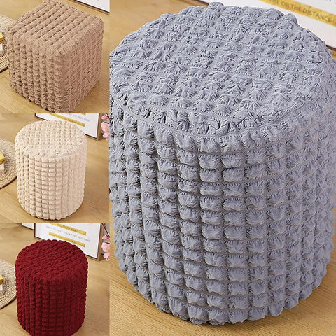 Bubble Lattice Dustproof Solid Color Sofa Stool Cover-HA00547-Veeddydropshipping