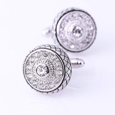 Jewelry Crystal Wholesale French shirt cufflinks for mens guests-JW01316-Veeddydropshipping