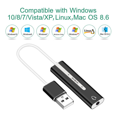 External Sound Card  Jack Audio Microphone Headphone Adapter-CO00157-Veeddydropshipping