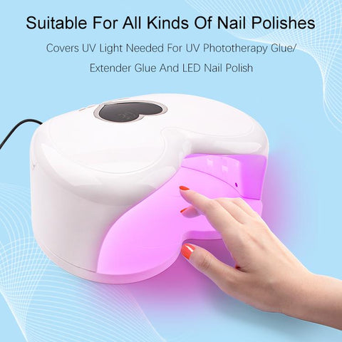 Nail Dryer Red Light Heart Shape for Curing Polish Gels-BH01089-Veeddydropshipping