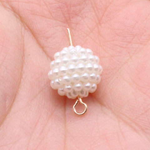 Heart Flower Shell  Beads DIY Imitation Pearl Style Making -JW01517-Veeddydropshipping