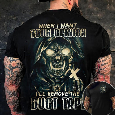 Heavy Metal Punk Style Men Teen Summer Trendy T-shirt High Street-TB01155-Veeddydropshipping