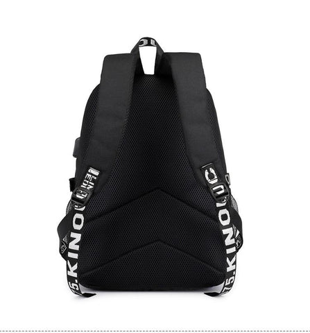 Character Print USB Shoulderbag Travelbag Bookbag Laptop Boy-BS00269-Veeddydropshipping