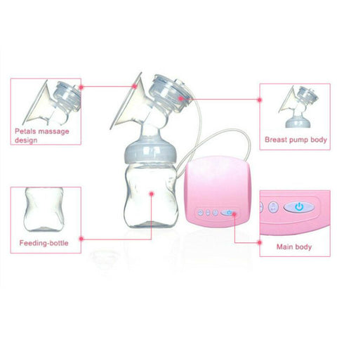 Automatic USB Electric Breast Pump With Milk Bottle Infant Natural-TB00637-Veeddydropshipping