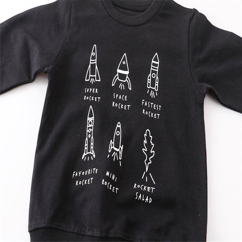 Boys Sweatshirts Rockets Print Cotton-Veeddydropshipping