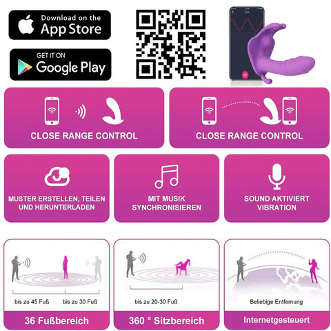 Wearable Panties Dildo Vibrators APP Wireless Remote Control Sex Toys -BH01259-Veeddydropshipping