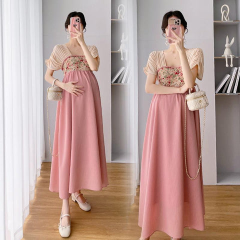 Maternity Chiffon Hanfu Dresses Summer Clothes for Pregnant Women-TB00584-Veeddydropshipping
