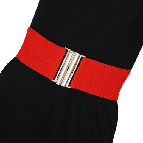 Elasticated Belt Wide Ladies Waist Cincher-WF01060-Veeddydropshipping