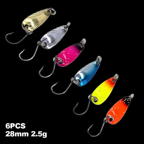 5PCS/Lot 4cm 5.3g Fishing Bait Fishing Metal Spoon Lure Bait For Trout Bass Spoons-OS00482-Veeddydropshipping