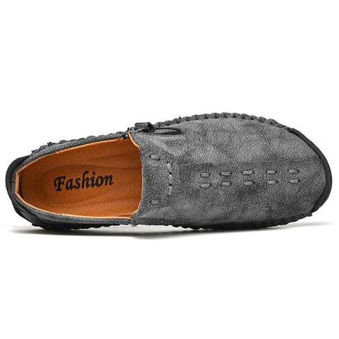Slip On Loafers Breathable Leather Shoes Men-BS01372-Veeddydropshipping