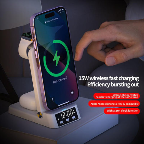 20W Wireless Charger Stand Clock 4 3 In 1 Fast-PA01080-Veeddydropshipping