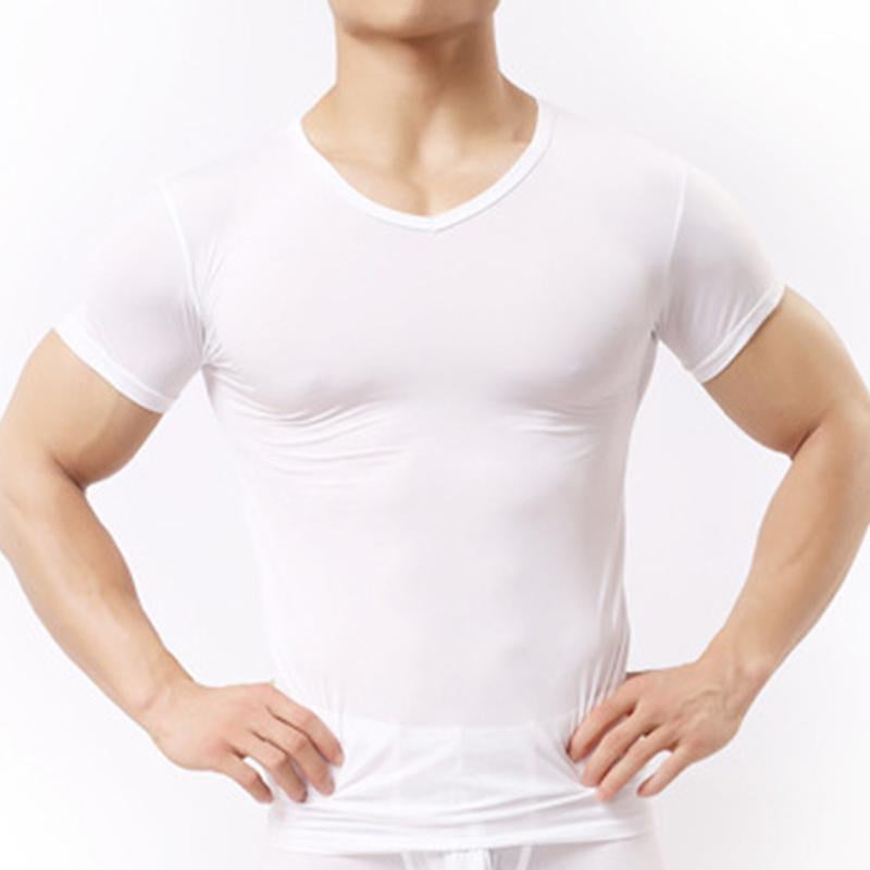 Men's Ice Silk Mesh Transparent Basic Shirt-Veeddydropshipping