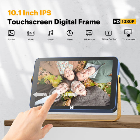 10 Inch WiFi Digital Picture Frame Built-in Battery 1280*800 IPS Touch Screen,16GB Storage -CE00322-Veeddydropshipping