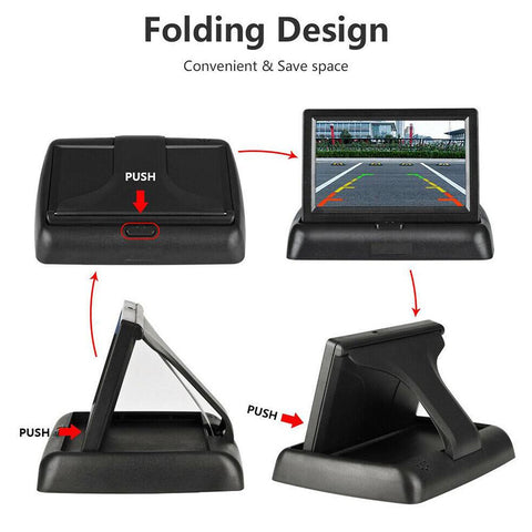 Foldable Parking Monitor 4.3 Inch TFT LCD Screen HD Car Reversing-AM00682-Veeddydropshipping