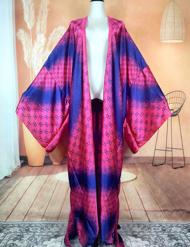 African Silk Printed Loose Long Sleeve-WF01652-Veeddydropshipping