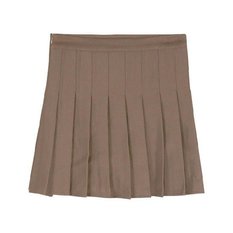 New Pleated Skirt Skirt High Waist Slim A-line Student Skirt-WF00089-Veeddydropshipping