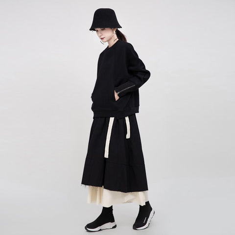 Half-body Skirt  Mid-length Niche Layer Fur Skirt-WF00416-Veeddydropshipping