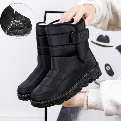 Winter Women Ankle Boots Warm Plush Soft Platform Snow-BS00942-Veeddydropshipping