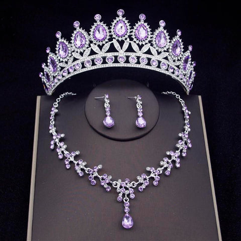 Fashion Bridal Jewelry Sets Bride Tiara Crown  for Women  -JW00366-Veeddydropshipping